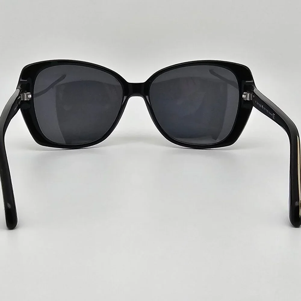 kate spade Black Sunglasses with Cream Polka-Dot Trim